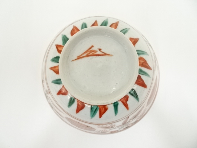 ◆k206◆　茶道具　嘉祥　呉須赤絵蓋置 ◇k206◇ 茶道具 嘉祥 呉須赤絵蓋置 - メルカリ